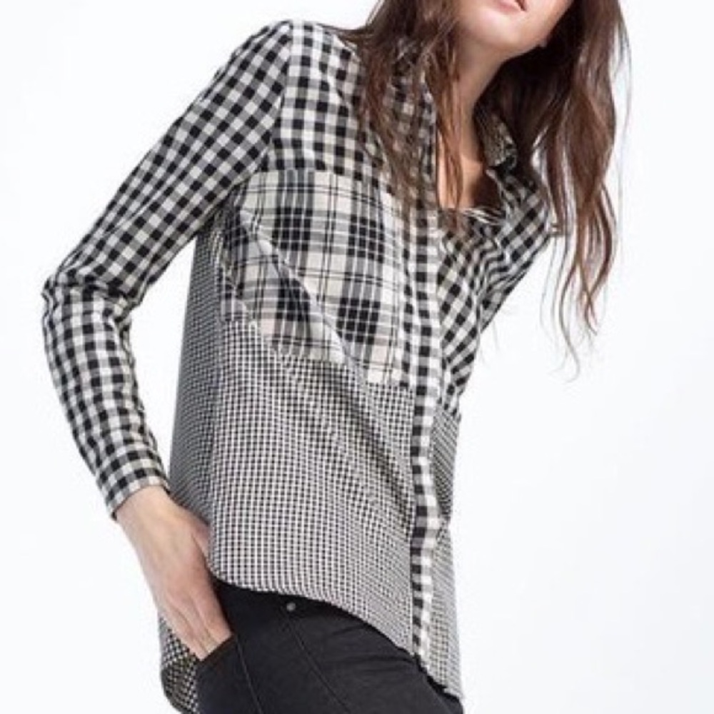 Zara Long Sleeve Button Down. Size: Large